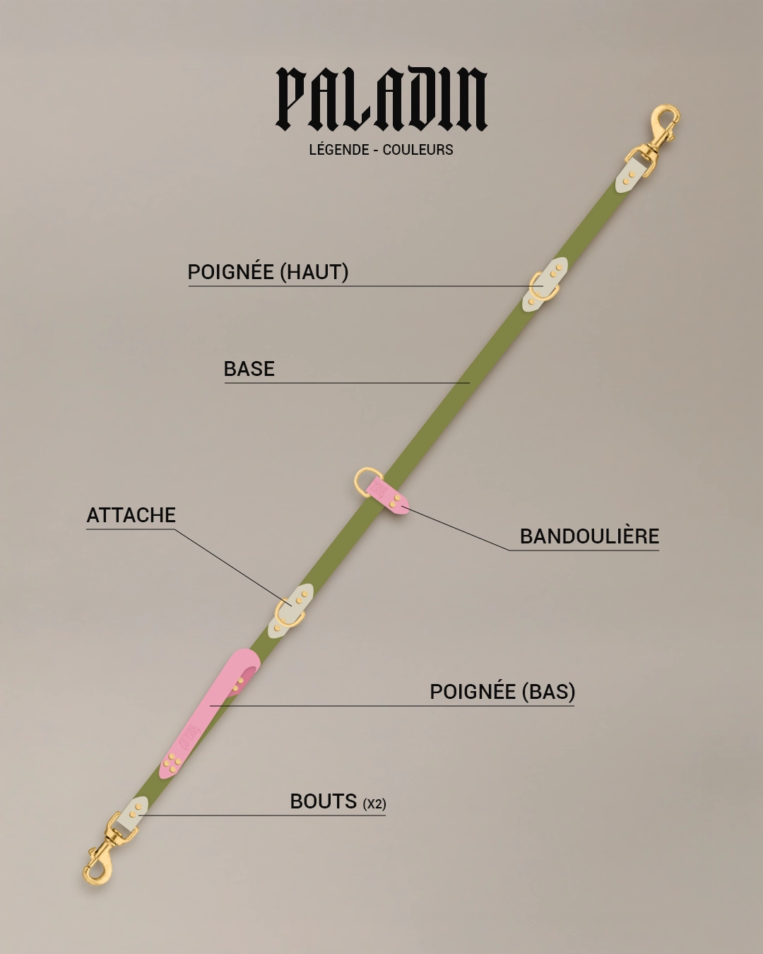 Laisse multi-positions - Paladin